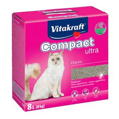 Kattegrus Compact Ultra classic klumpende 8 kg / 8 l - Maxi Zoo Danmark
