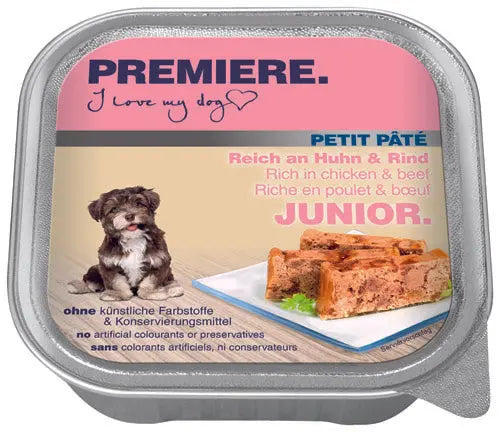 Junior Petit Paté, alu-bakke kylling & okse 150 g - Maxi Zoo Danmark