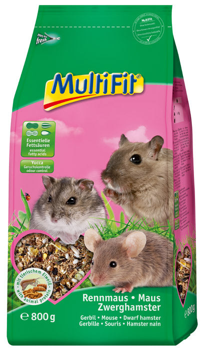 Ørkenrotte, mus & dværghamster 800 g