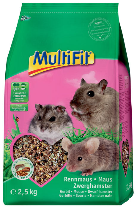 Ørkenrotte, mus & dværghamster 2,5 kg