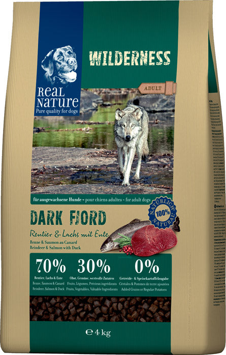 Adult Wilderness Dark Fjord kronhjort, laks & and 4 kg