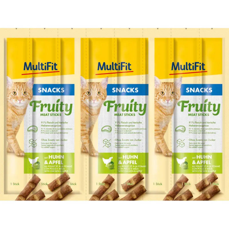 Fruity Meat Sticks kylling & æble 8x5 g
