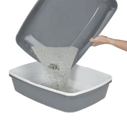 Kattetoilet Clean Cat m/si 43x57x45 cm mørkegrå