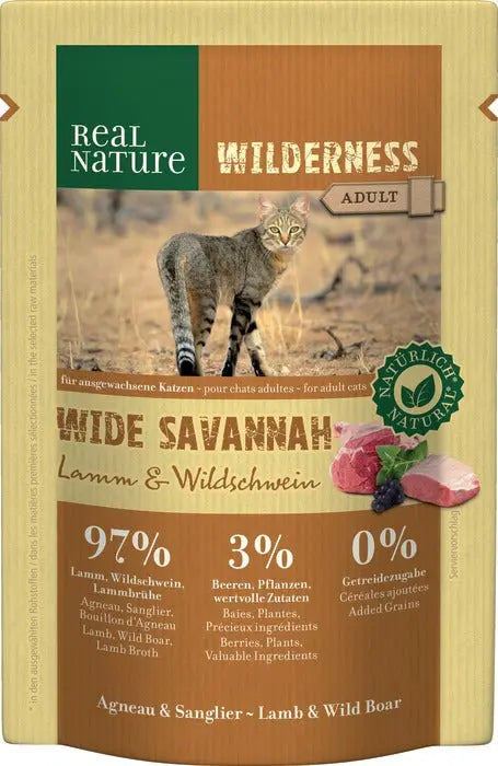 Adult Wild. Wide Savannah, pou lam & vildsvin 85 g