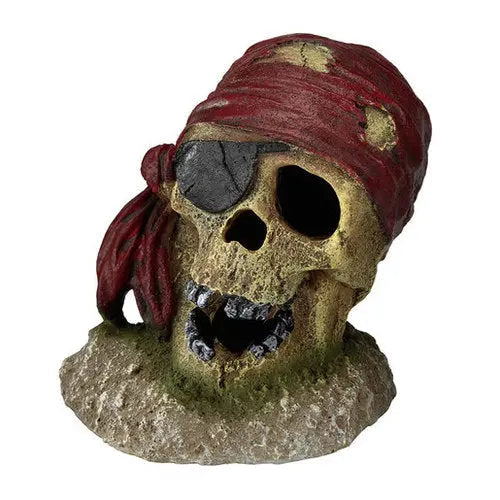 Piratkranie m/klap 7x7x8 cm sand/rød
