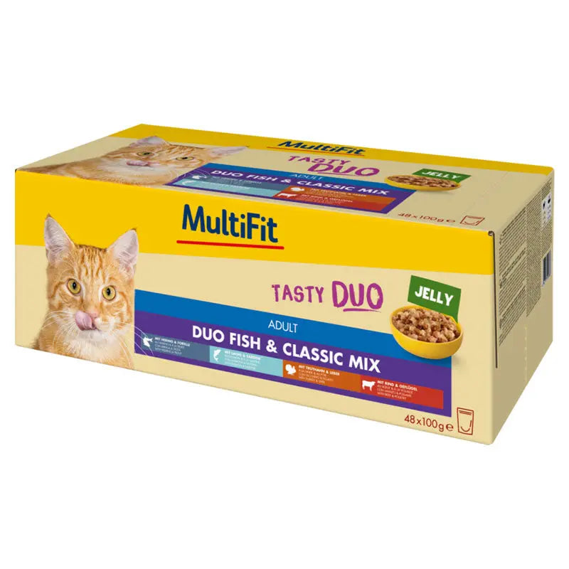 Adult Jelly Duo, menuboks fisk & classic mix 24 x 100 g