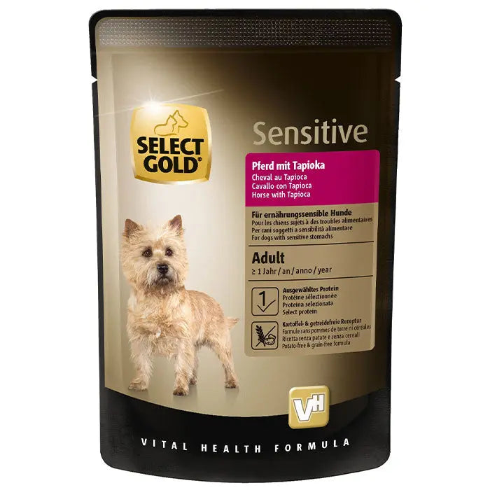 Sensitive pouch Hest og  tapioca 100 g