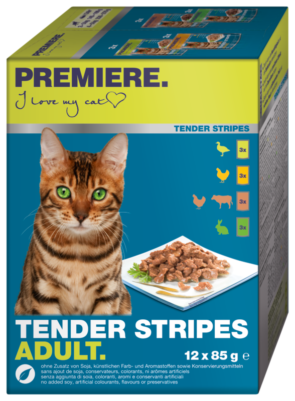 Adult Tender Stripes Pouch Multipack 12x85 g