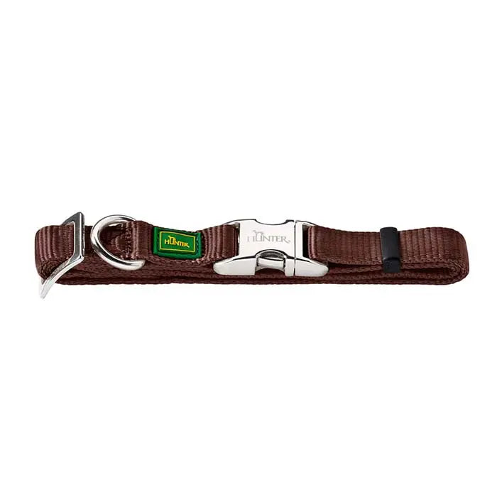 Nylonhalsbånd Alu-Strong Basic XL 46-65 cm brun