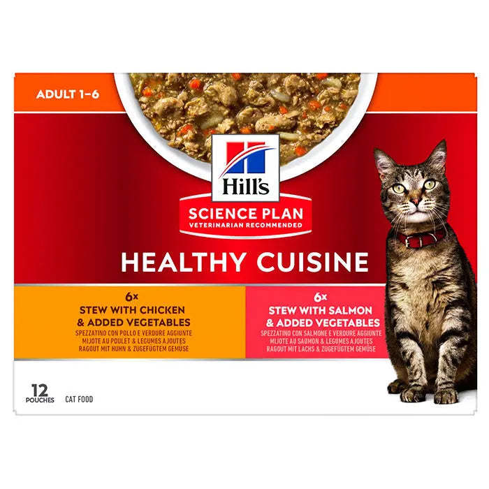 Adult healthy, pouch Kylling, laks og grønt 12 x 80 g