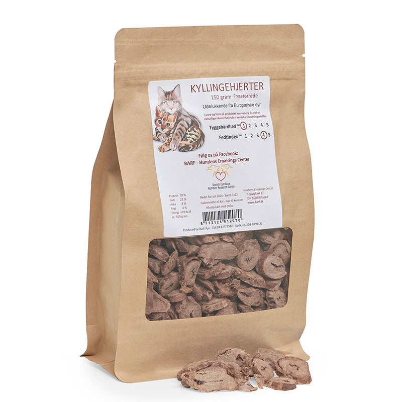 Kyllingehjerter frysetørret150 g