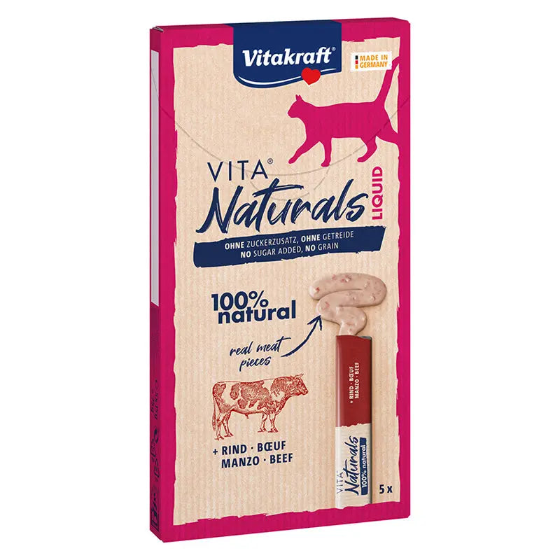 Vita Naturals Liquid snack okse 5x15 g